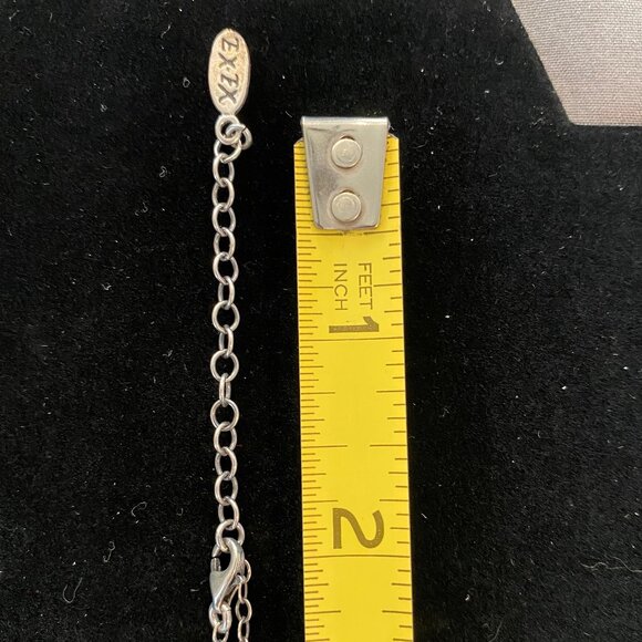 EXEX Smoky Quartz Cushion Pendant Sterling Silver Chain Necklace - Picture 4 of 6